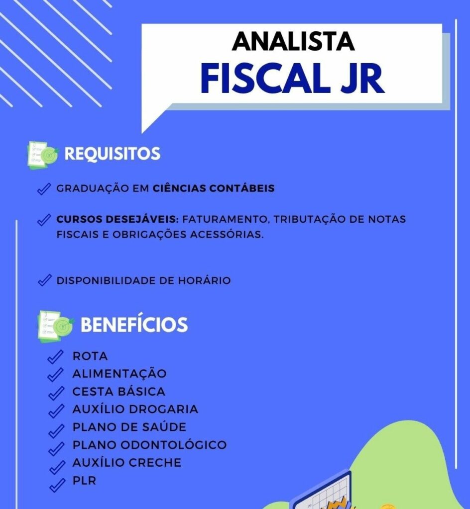 Empresa Seleciona Para Vaga De Analista Fiscal Jr Envie Seu Curr Culo