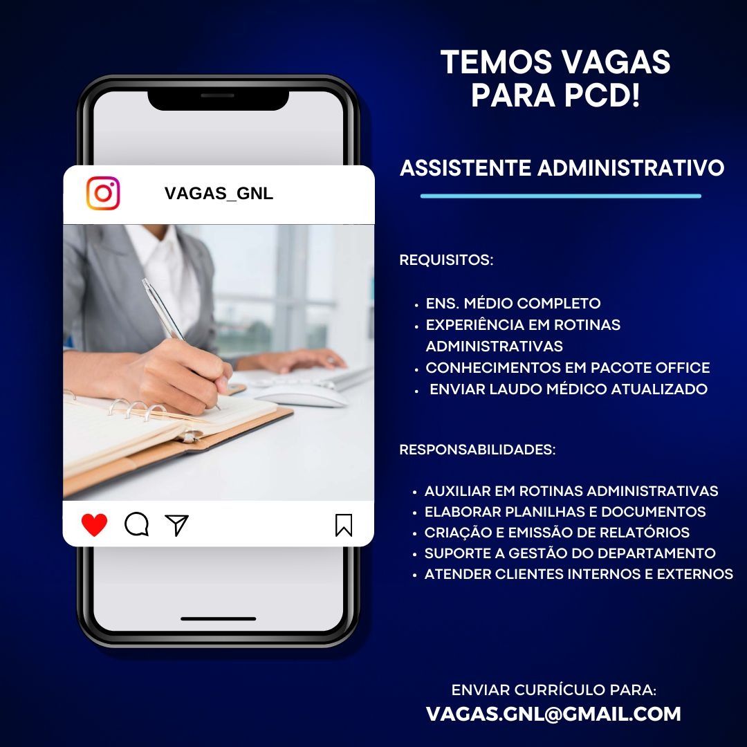 Empresa Seleciona Para Vaga De Assistente Administrativo Auxiliar