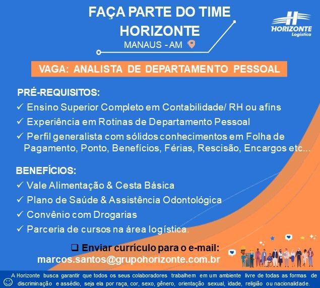 Grupo Horizonte Deseja Contratar Analista De Departamento Pessoal Envie Seu Currículo 1979