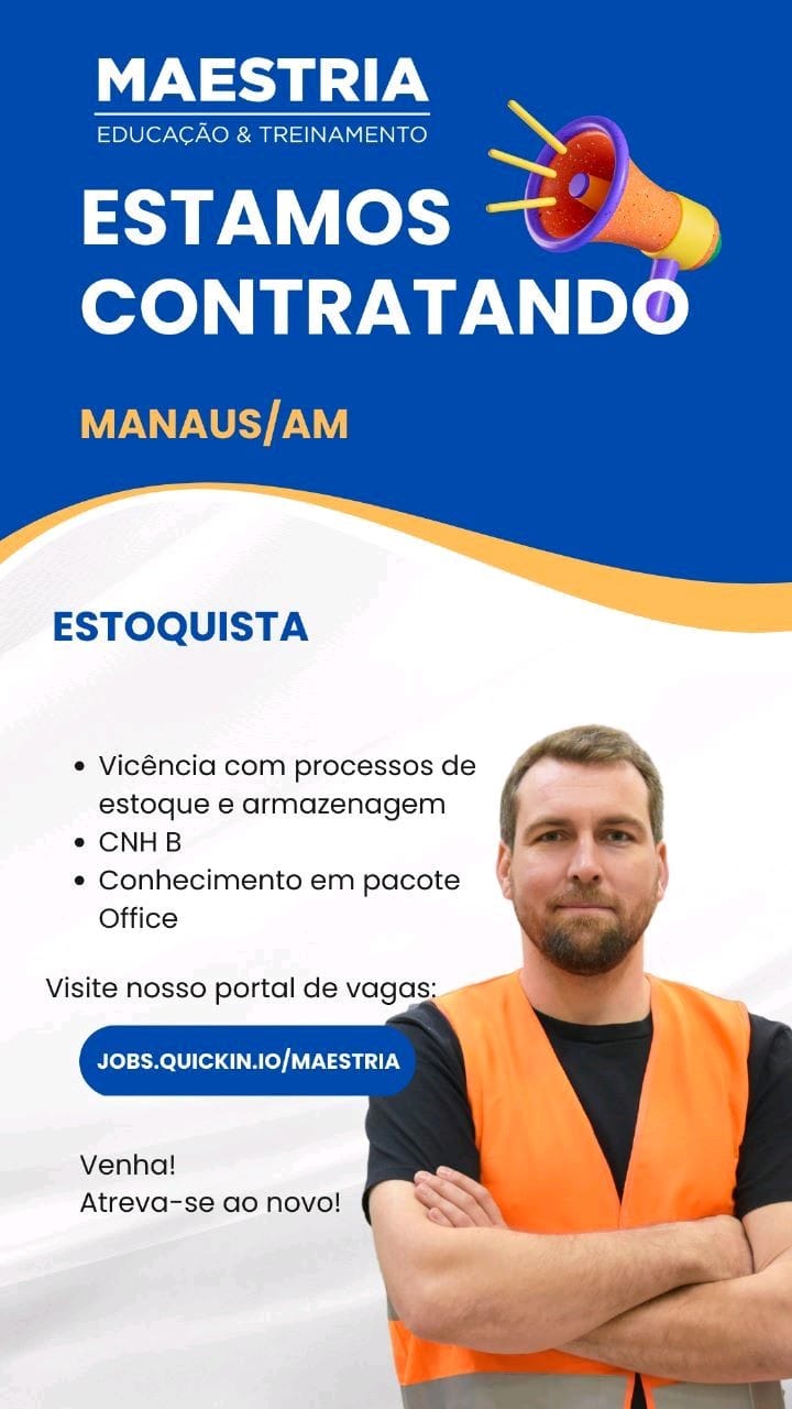 Empresa Deseja Contratar Estoquista Envie Seu Currículo Central De Noticias Online Amazonas 0300